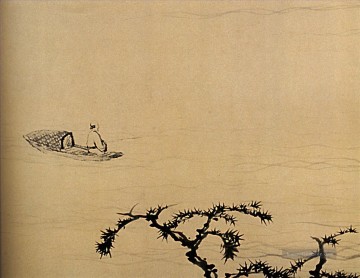  1707 - Shitao nach dem Ermessen des Flusses 1707 alte China Tinte